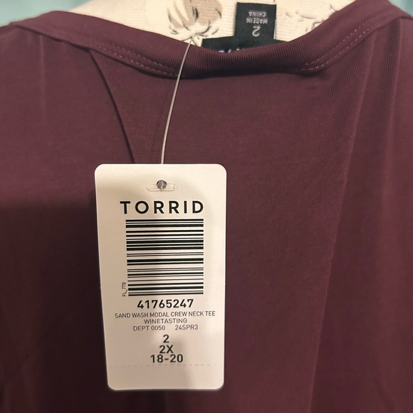 Torrid Sand Wash Modal Crew Neck Tee - Picture 6 of 6